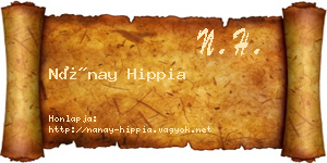 Nánay Hippia névjegykártya
